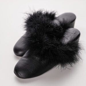 Black slippers